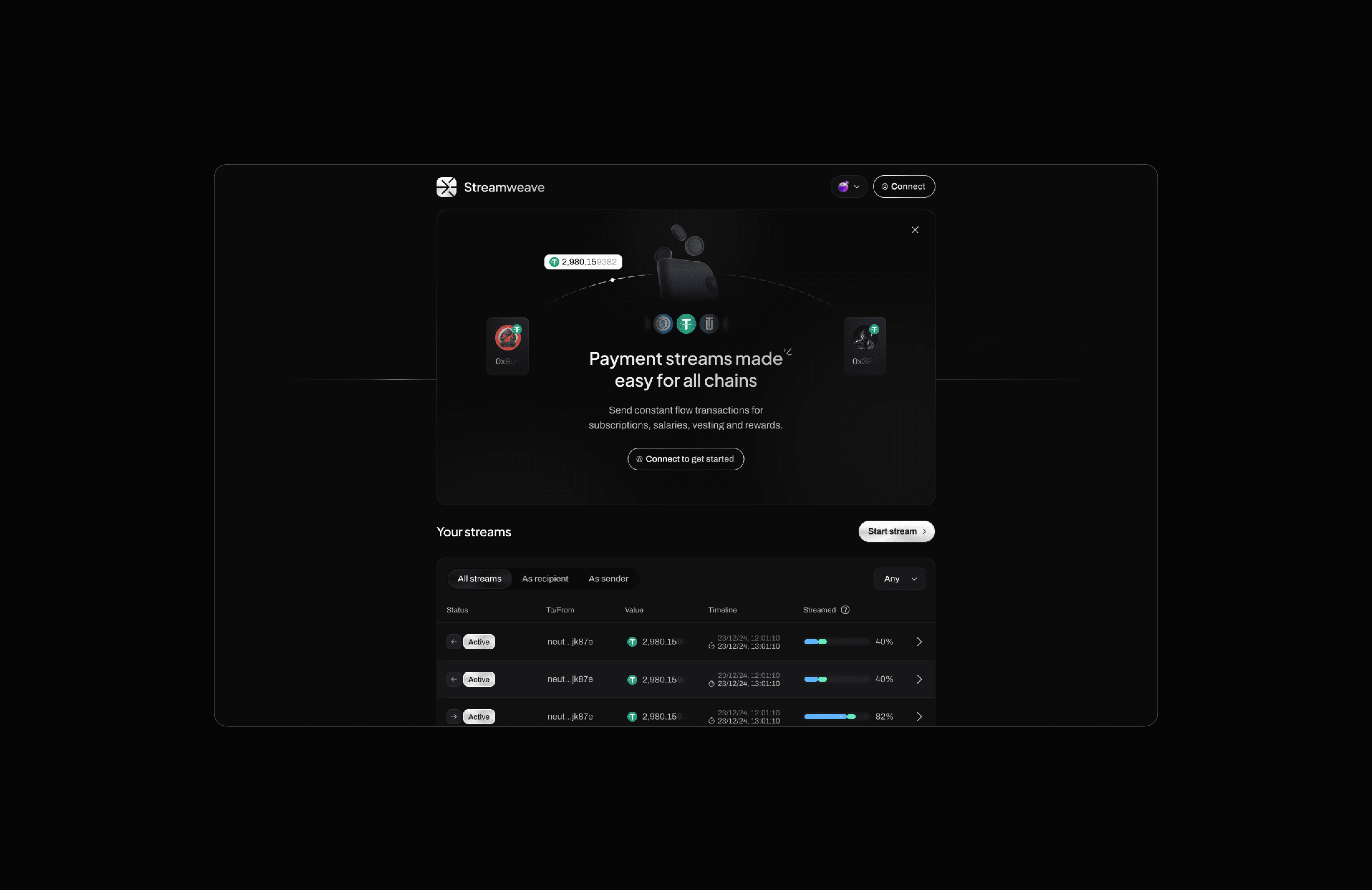 Streamweave App project