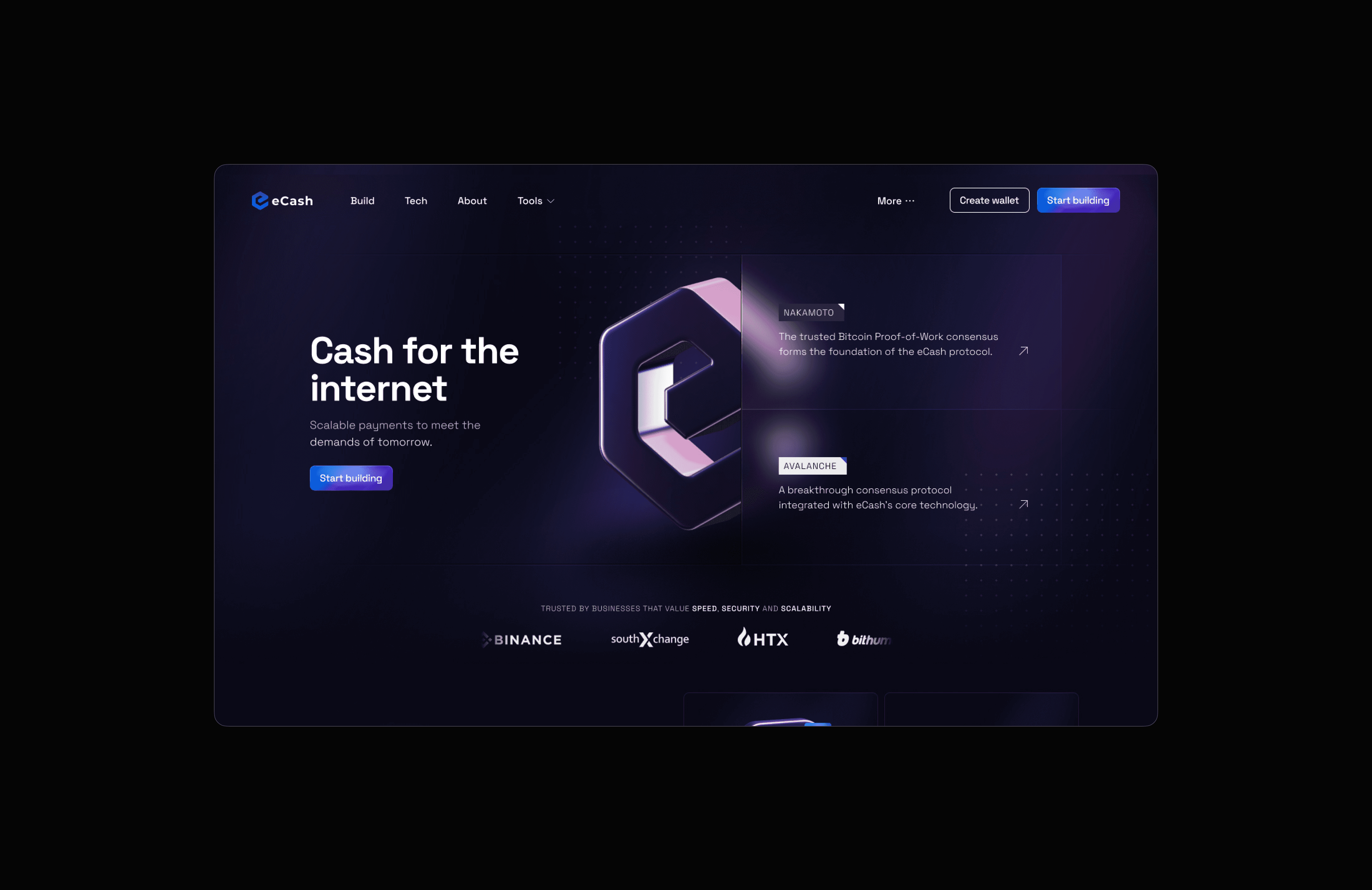 Ecash Website project